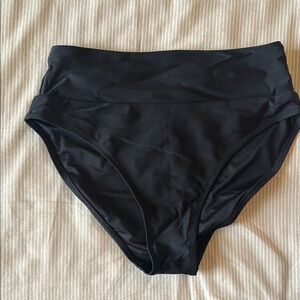 High-Waisted Black Bikini Bottoms